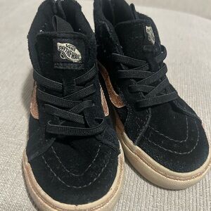 Vans Kids Black and gold high-Top Sneakers